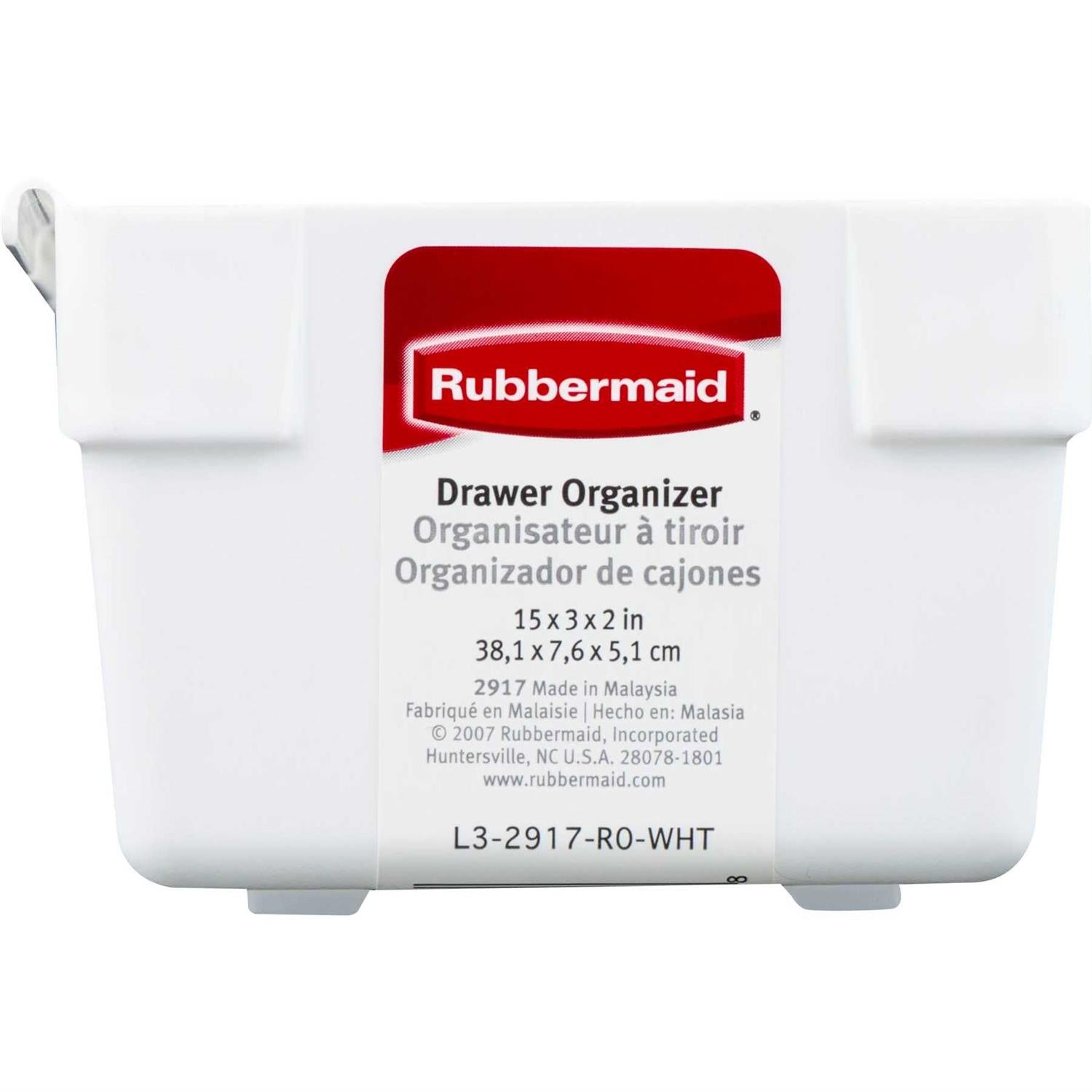 Rubbermaid Drawer Organizer, White
