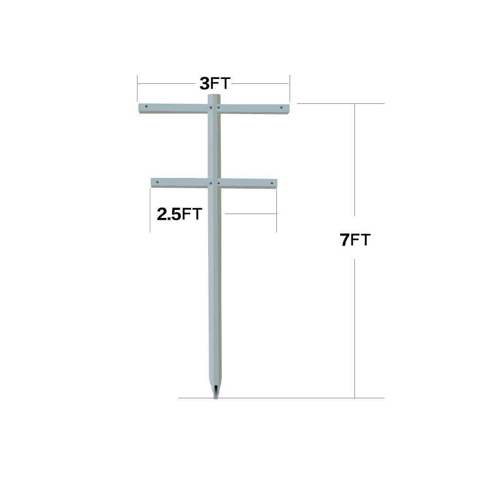 MRGARDEN 7-Feet Adjustable Garden Trellis Set for Raspberry and Climbing Plants