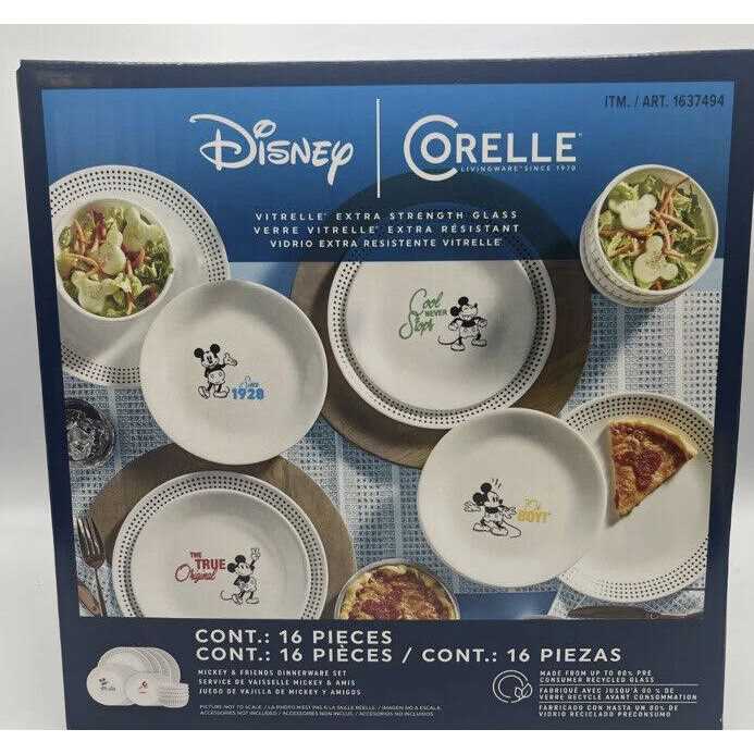 Corelle Vitrelle 16-Piece Dinnerware Set, Triple Layer Glass and Chip Resistant