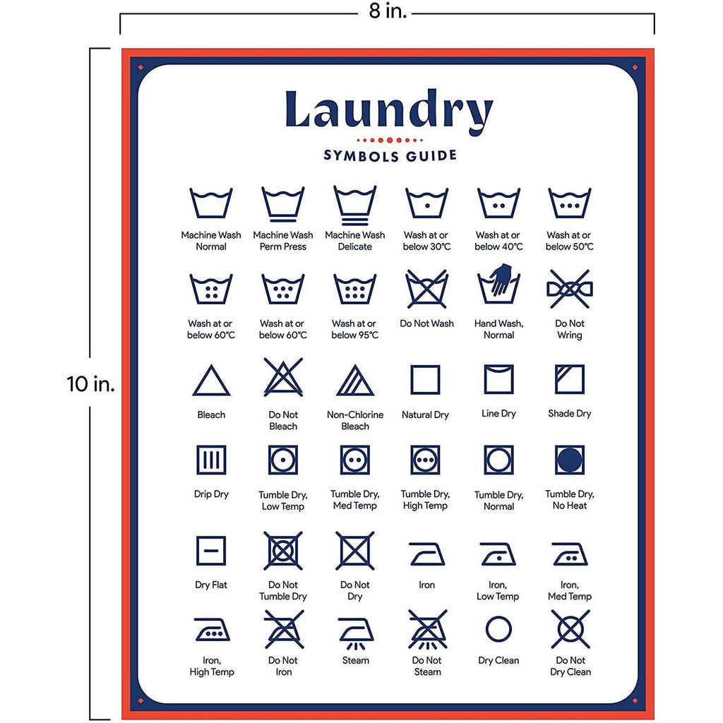 Laundry Symbols Magnet Guide