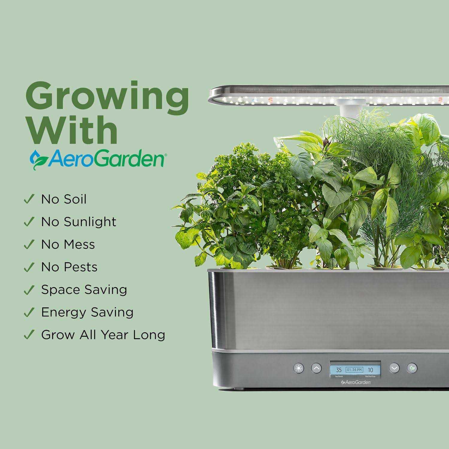 AeroGarden Harvest Elite Slim