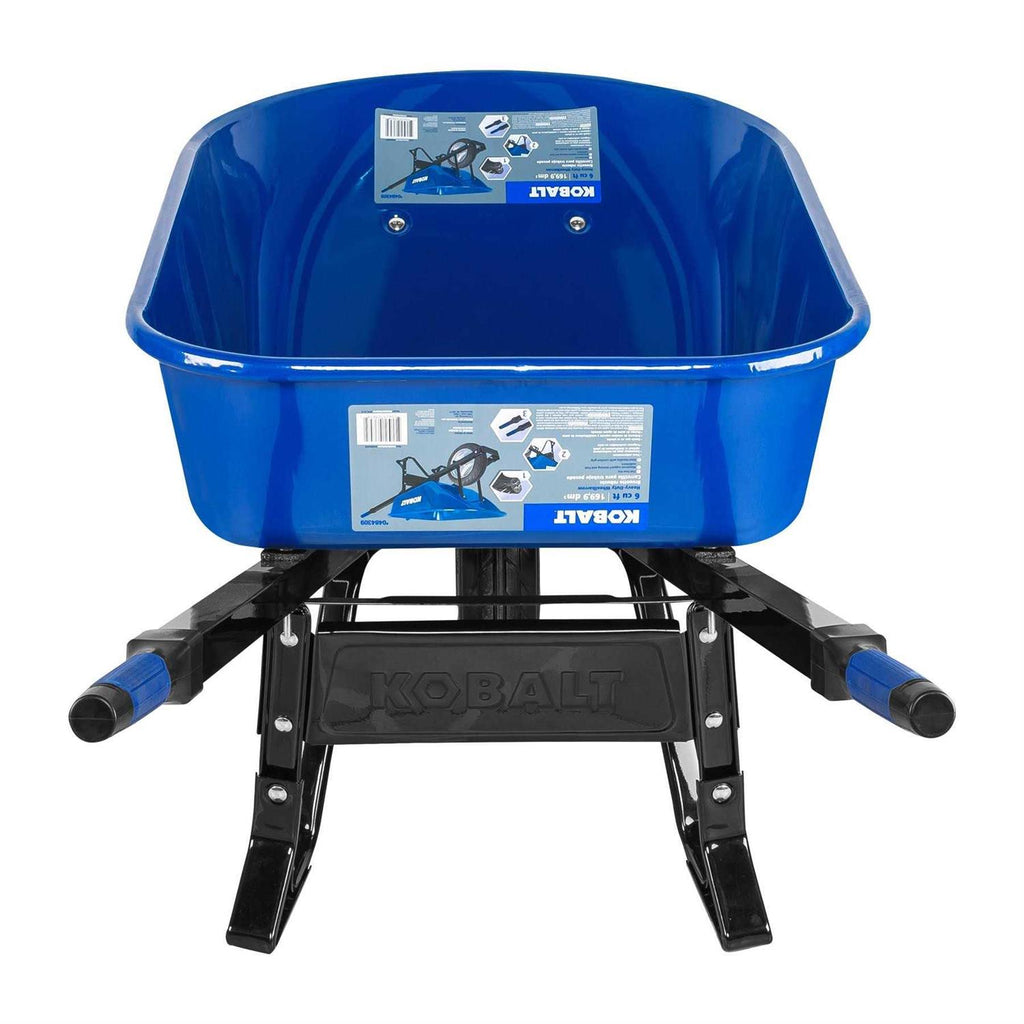 Kobalt 6-cu ft Steel Wheelbarrow Flat-Free Tire P6-SF-K 34402