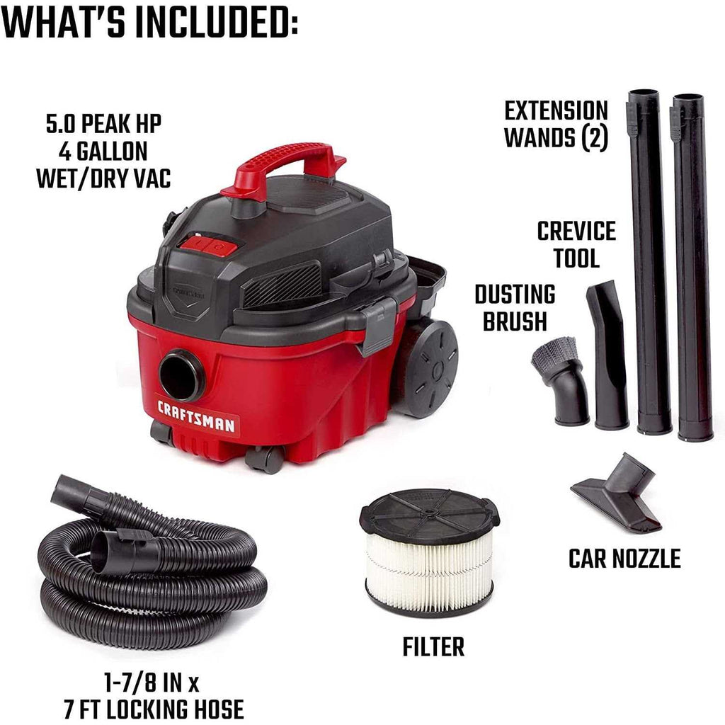 Craftsman Wet/Dry Vacuum 4 gal Corded 120 V 5 HP