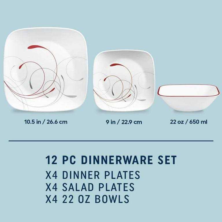 Corelle Splendor Square Dinnerware Set