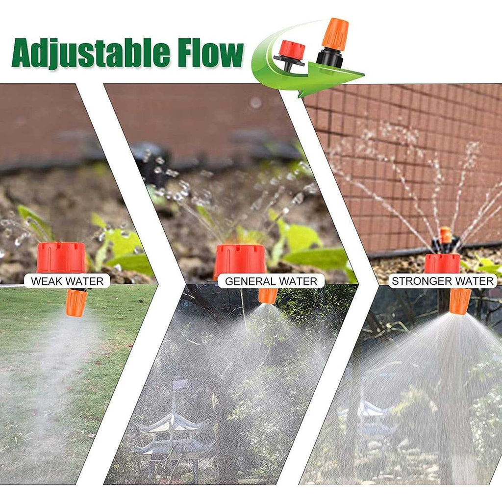 Garden Automatic Irrigation System 164FT 200 Pack Drip Irrigation Kit 1/4 Blank Distribution Tubing Watering Drip Kit Automatic Irrigation