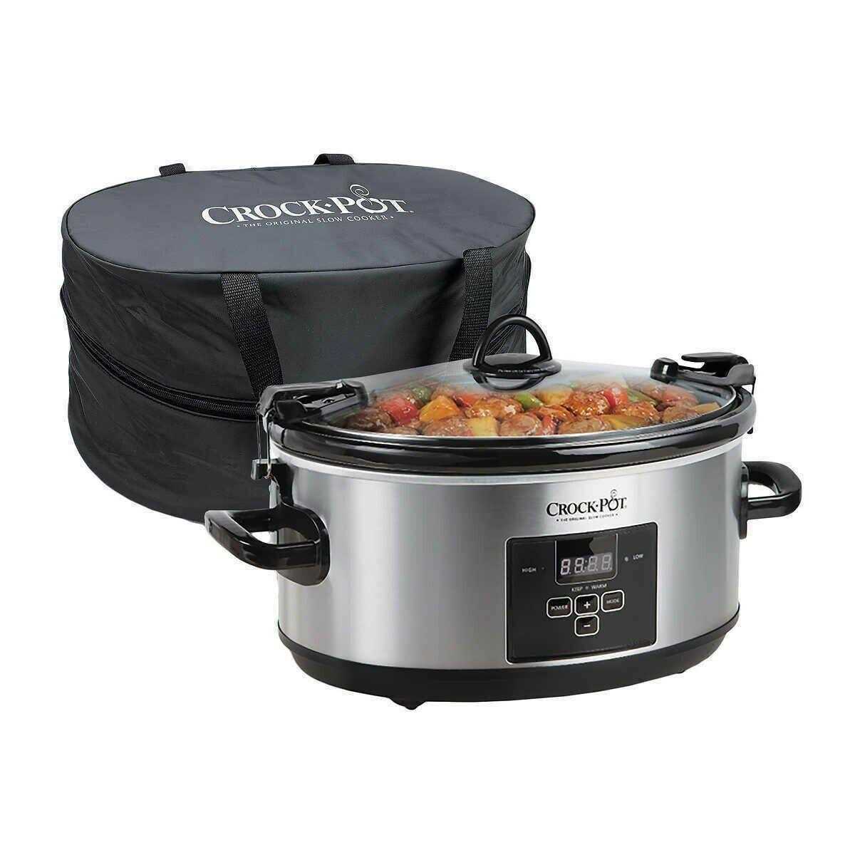 Crock-Pot Programmable Cook Carry 7 Quart Slow Cooker