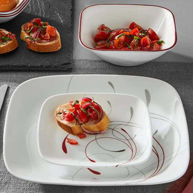 Corelle Splendor Square Dinnerware Set