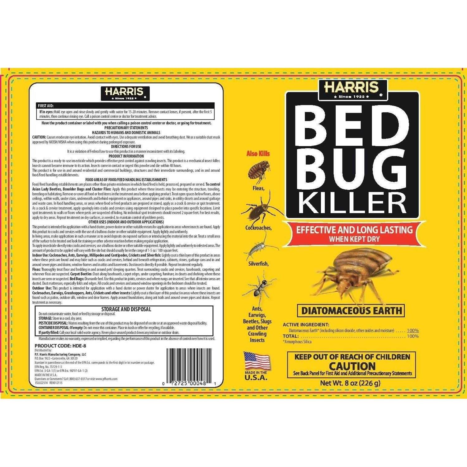 Harris Bed Bug Killer Powder-8 oz