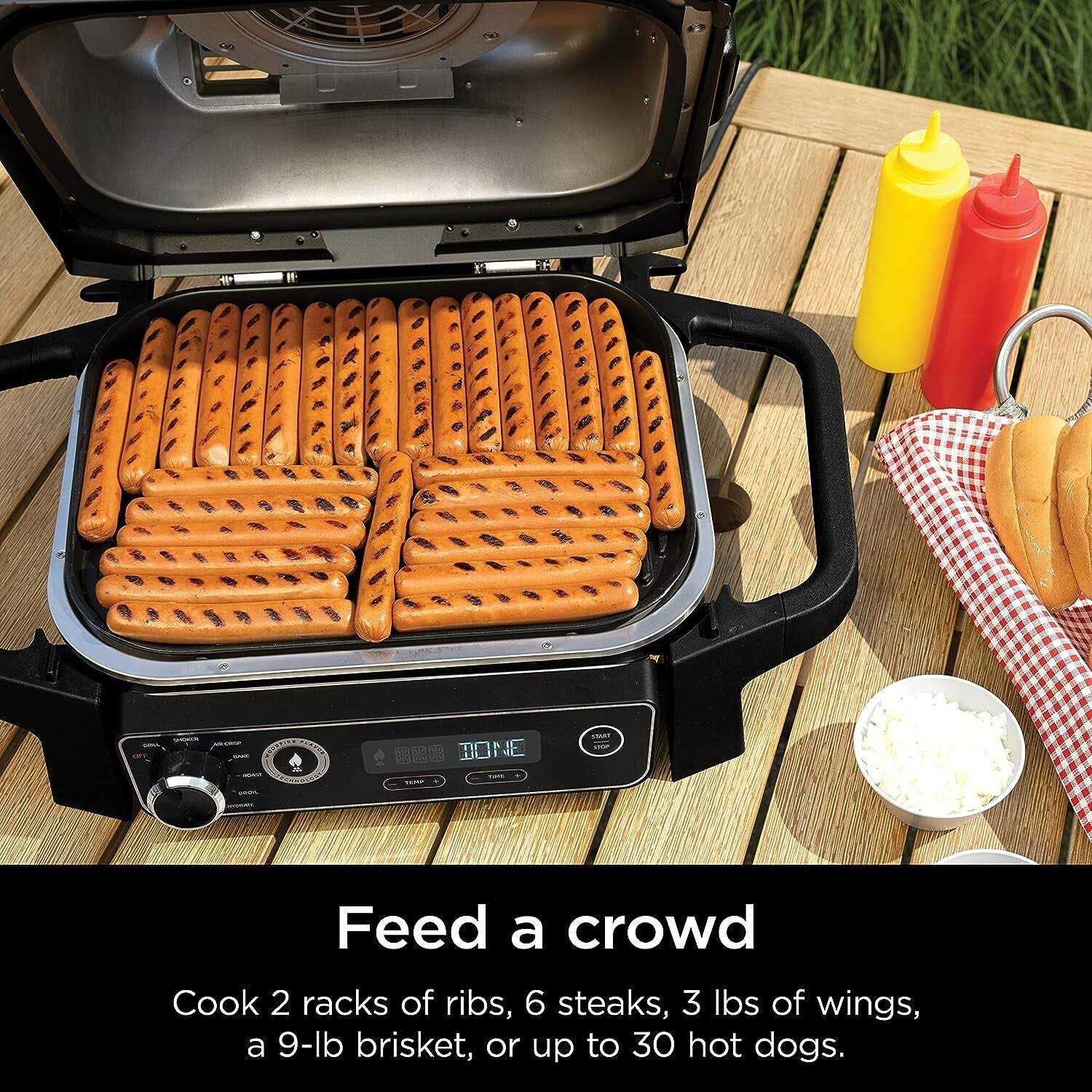 Ninja OG751BRN Woodfire Pro Outdoor Grill & Smoker with Built-In Thermometer