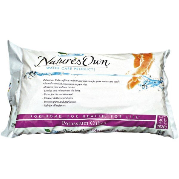 Nature’s Own 40 Lb. Potassium Water Softener Salt Cubes
