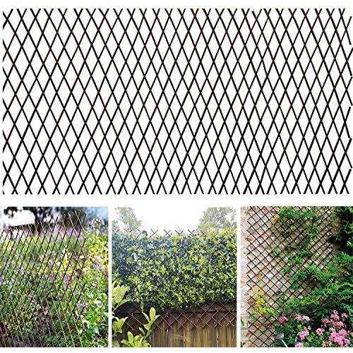 Glant Lattice Fence Willow Expandable Plant Climbing Lattices Trellis Fence,Open Screen Fencing,Willow