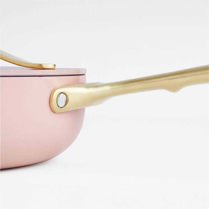 Caraway Home 7-Piece Ceramic Non-Stick Cookware Set with Gold Hardware