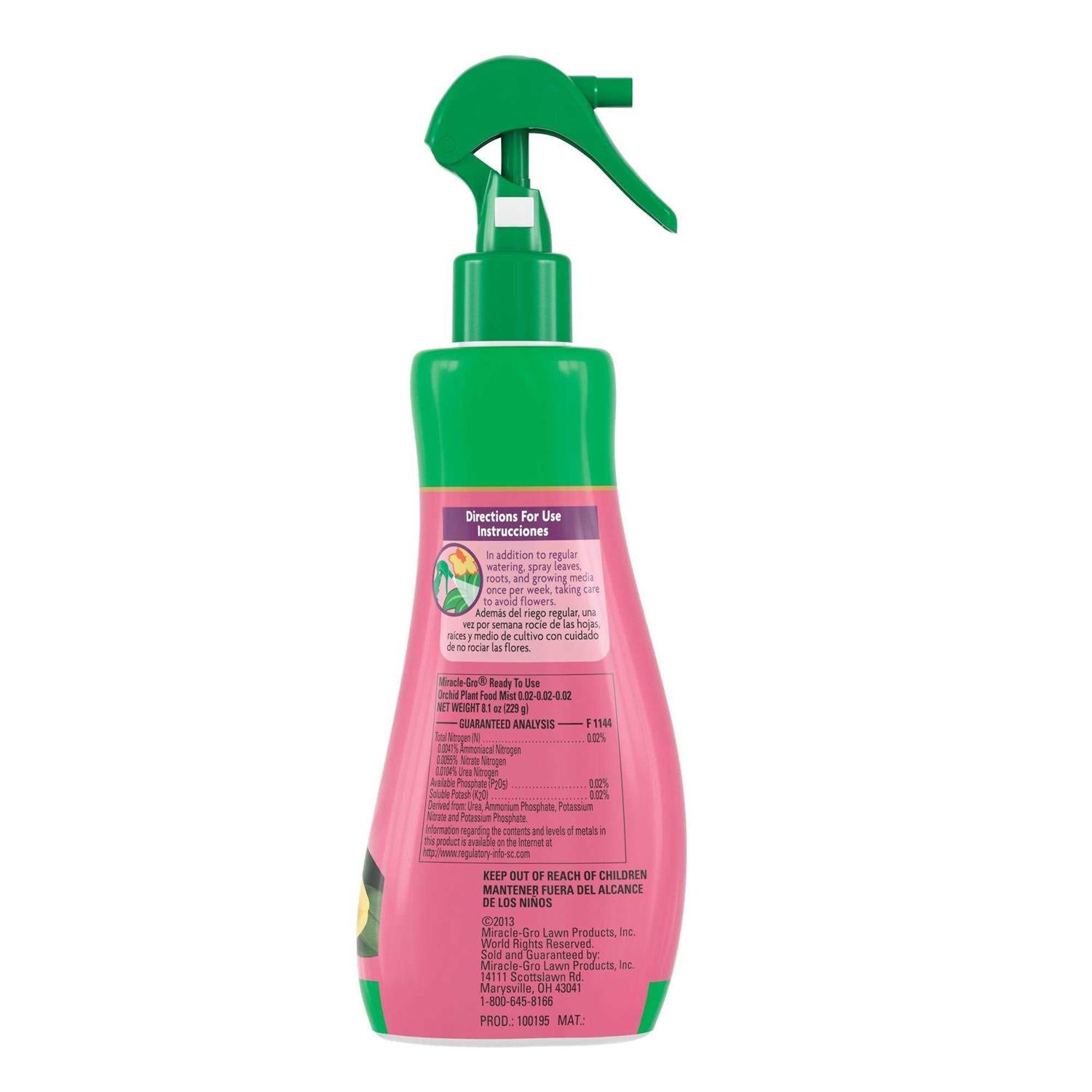 Miracle Gro Ready-To-Use Orchid Plant Food Mist