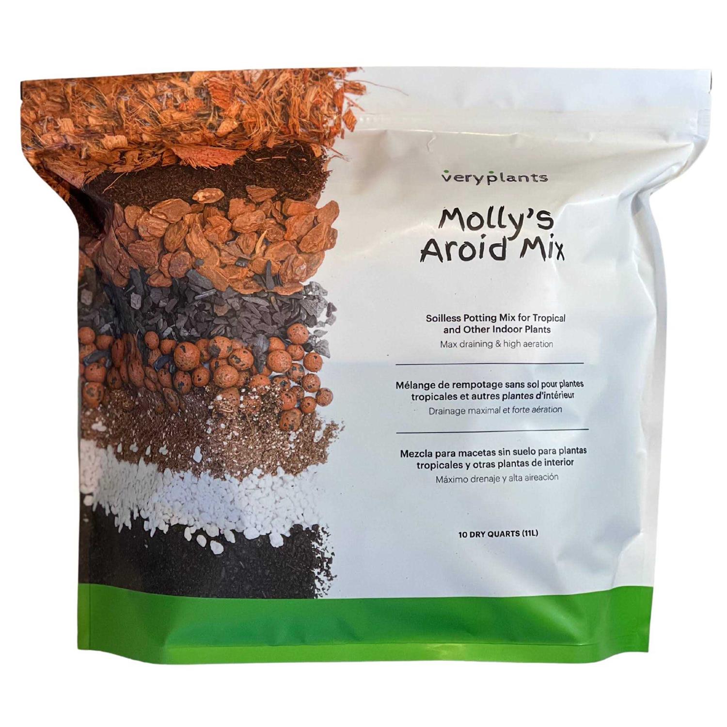 VERYPLANTS Molly’s Aroid Mix Premium Tropical Plant Soilless Potting Mix