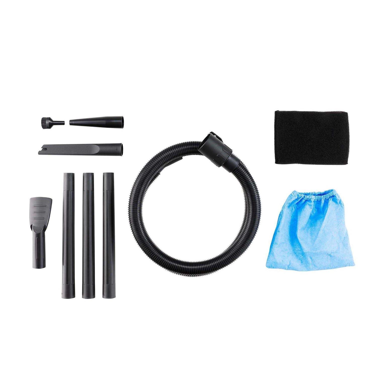 Hart 6 Gallon 5 Peak HP Stainless Steel Wet/Dry Vacuum with Bonus Car Cleaning Kit