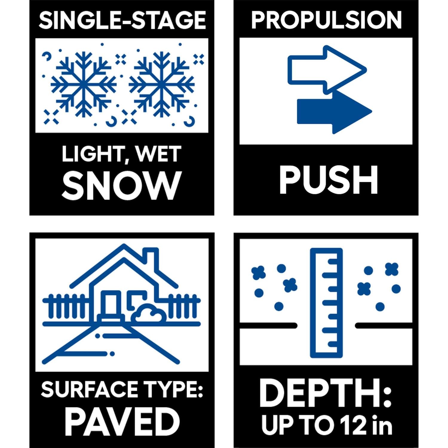 Kobalt 21-in Single-stage Push Electric Snow Blower Rubber A081002