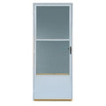 Croft Continental Style 36 In. W x 80 In. H x 1-1/4 In. Thick White Self-Storing Aluminum Storm Door