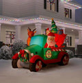 6 ft iatable santas vintage tow truck