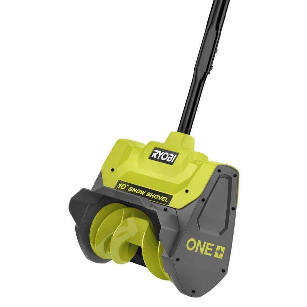RYOBI ONE+ 18V 10 in. Cordless Electric Snow Shovel with Salt Spreader, 4.0 Ah Battery, and Charger