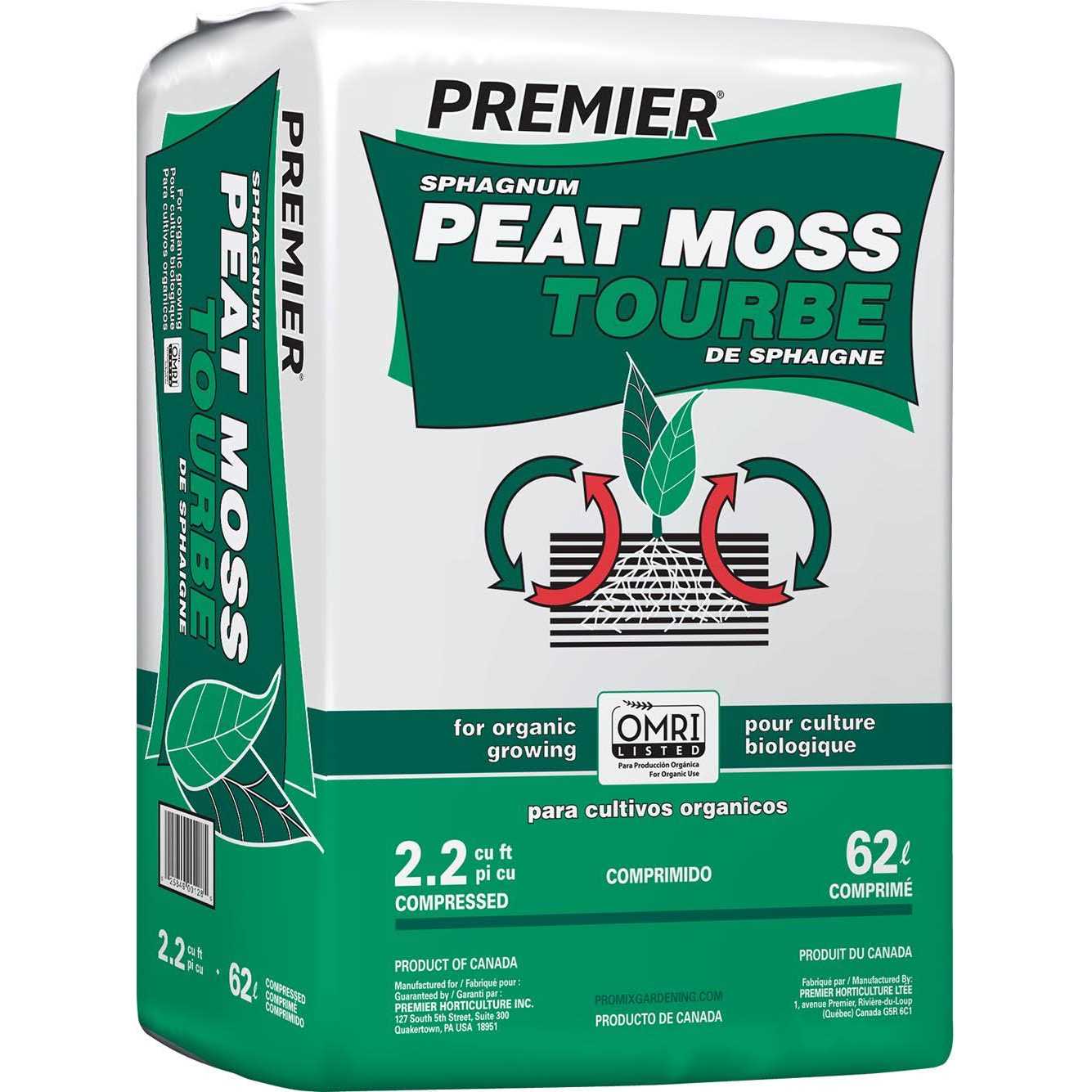 Premier 0128P 2.2 Cu. ft. Sphagnum Peat Moss