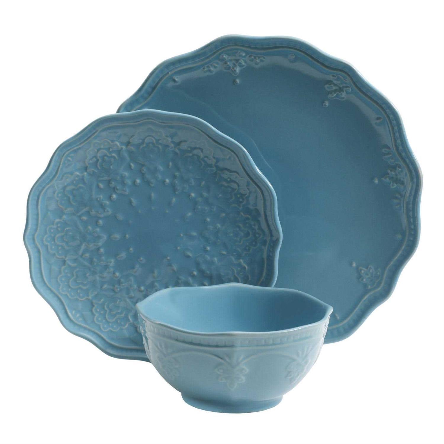 The Pioneer Woman Farmhouse Lace 12-Piece Dinnerware Set