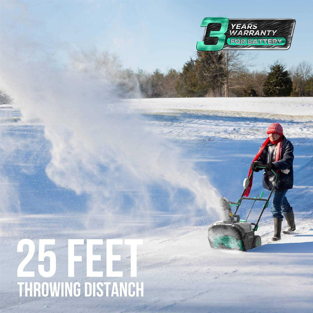 Litheli Cordless Snow Blower 2x20V 20 Inch Snow Thrower with Brushless Motor Electric Snow Remove Machine