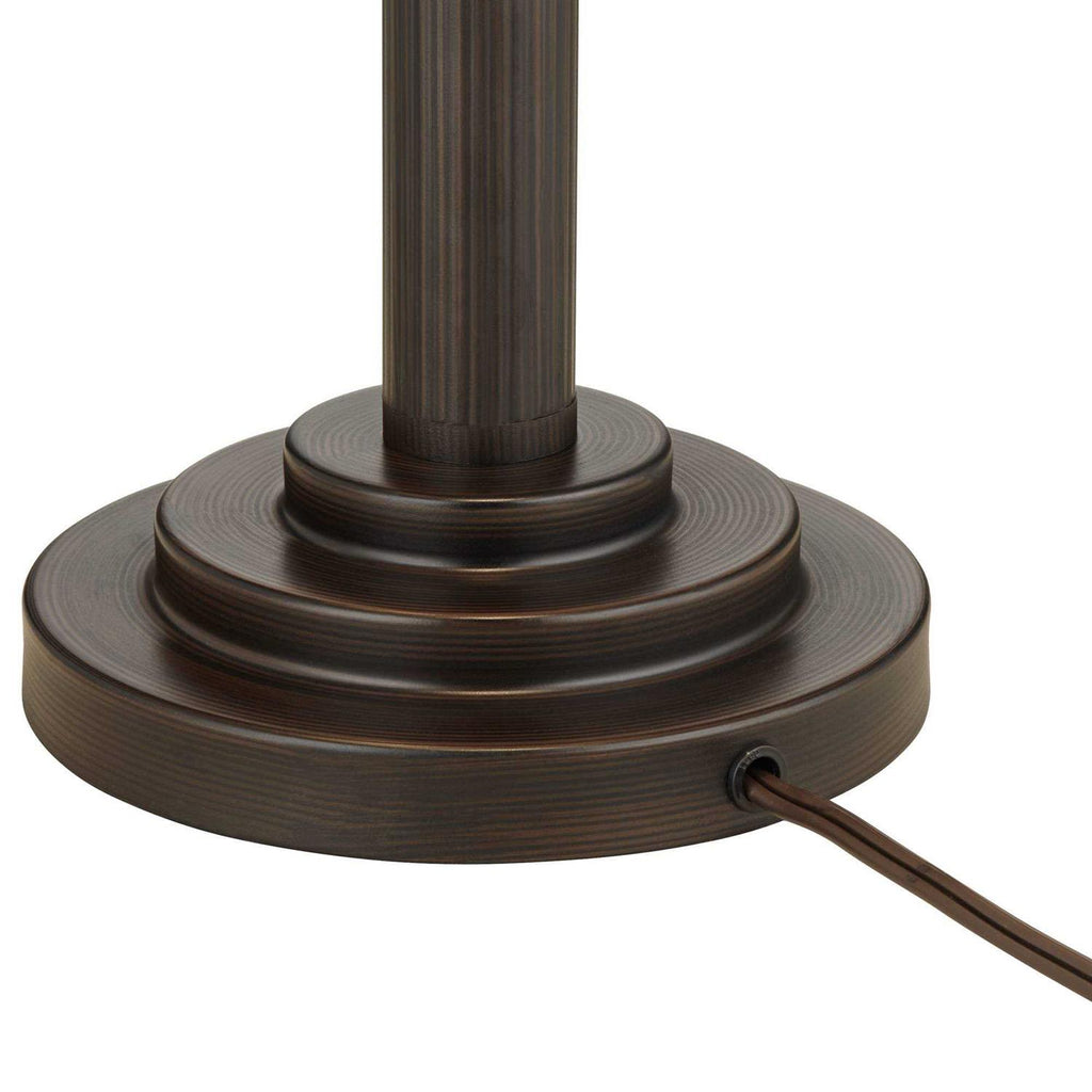 Robert Louis Tiffany Mica Mission Desk Lamp 18 1/2 High Oil Rubbed Bronze Natural Mica Shade for Bedroom Living Room Bedside Nightstand Kids Family