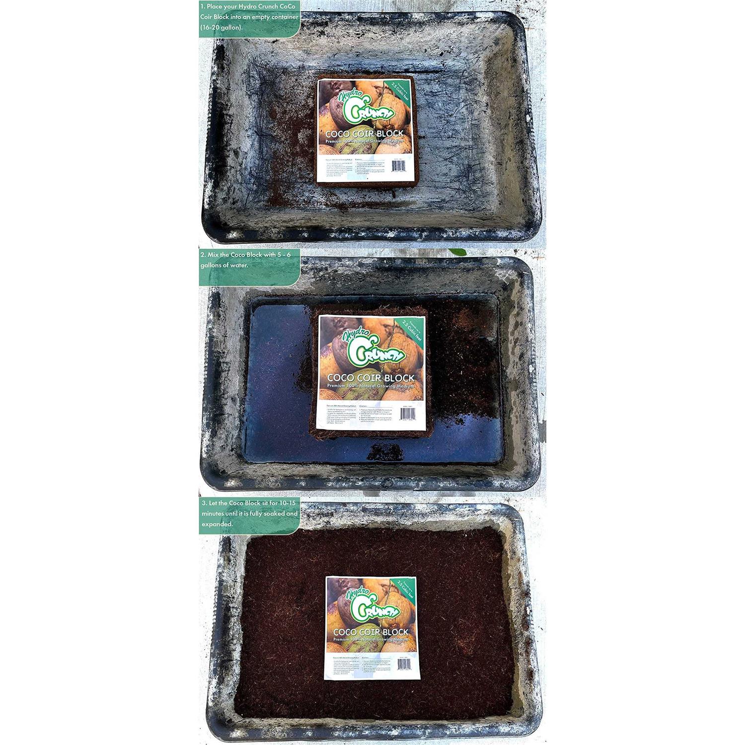 Hydro Crunch 2.5 cu. ft. Coco Coir Block of Soilless Growing Media