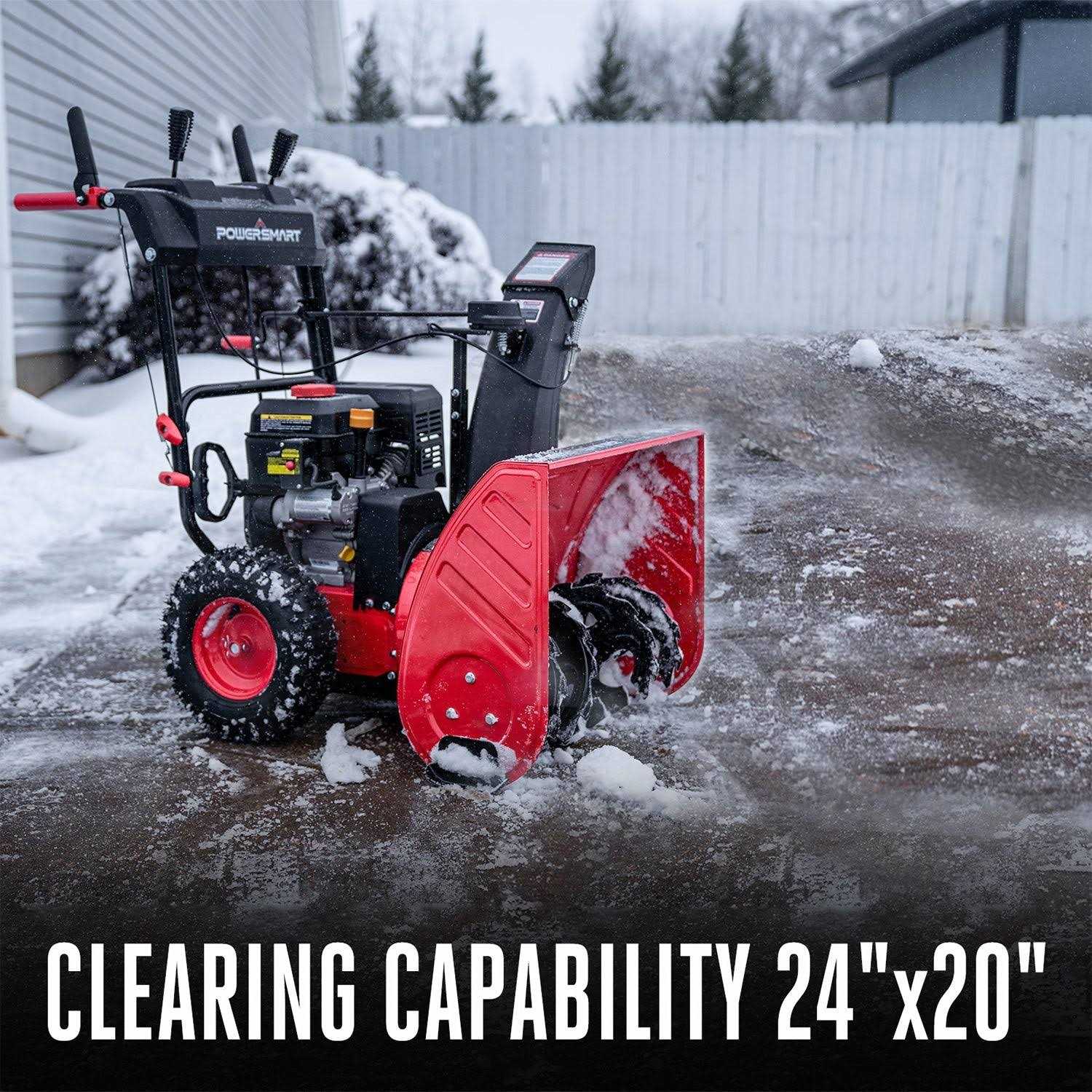 Powersmart pssw24 24 in. 212cc 2-Stage Electric Start Gas Snow Blower