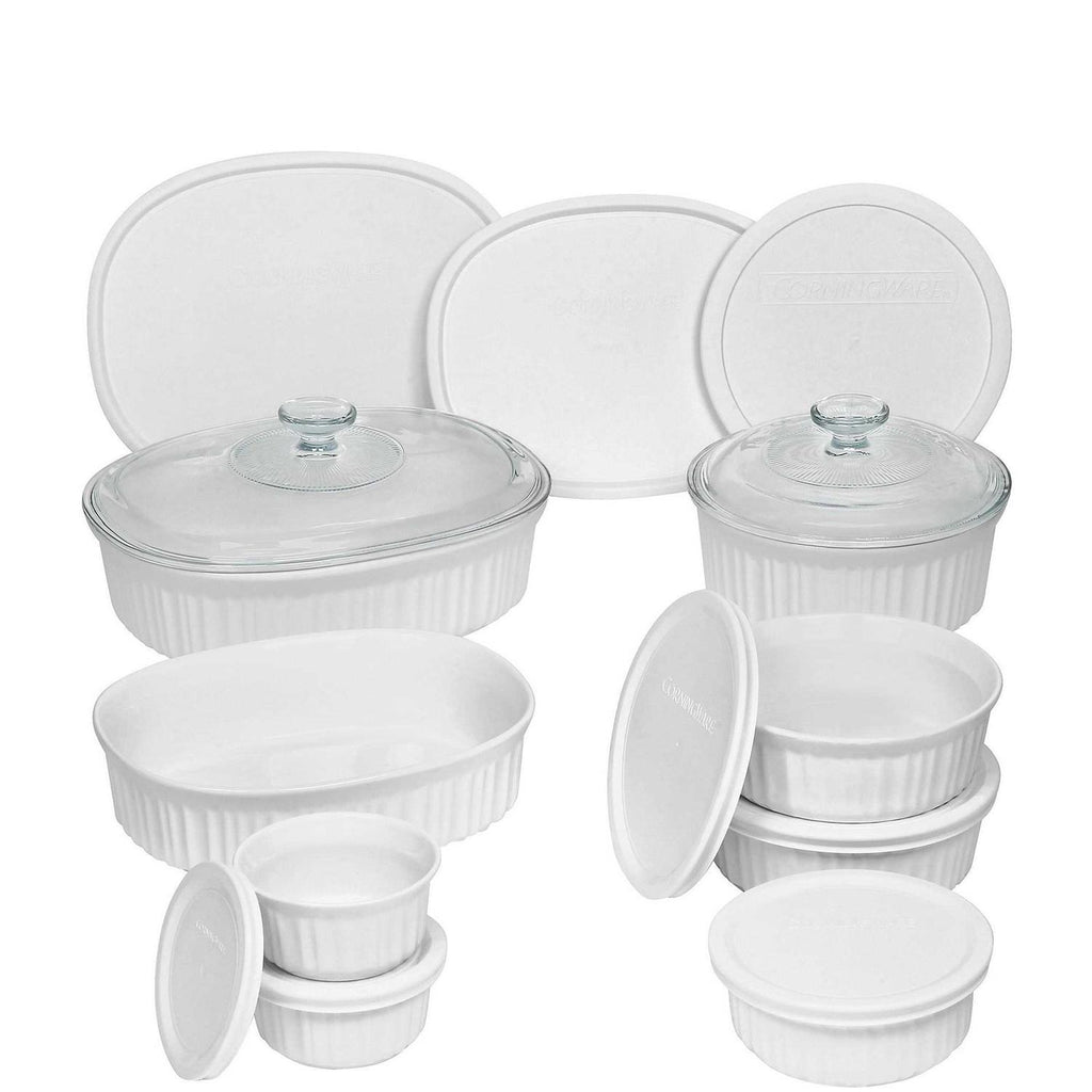 CorningWare French White 18-pc. Bakeware Set