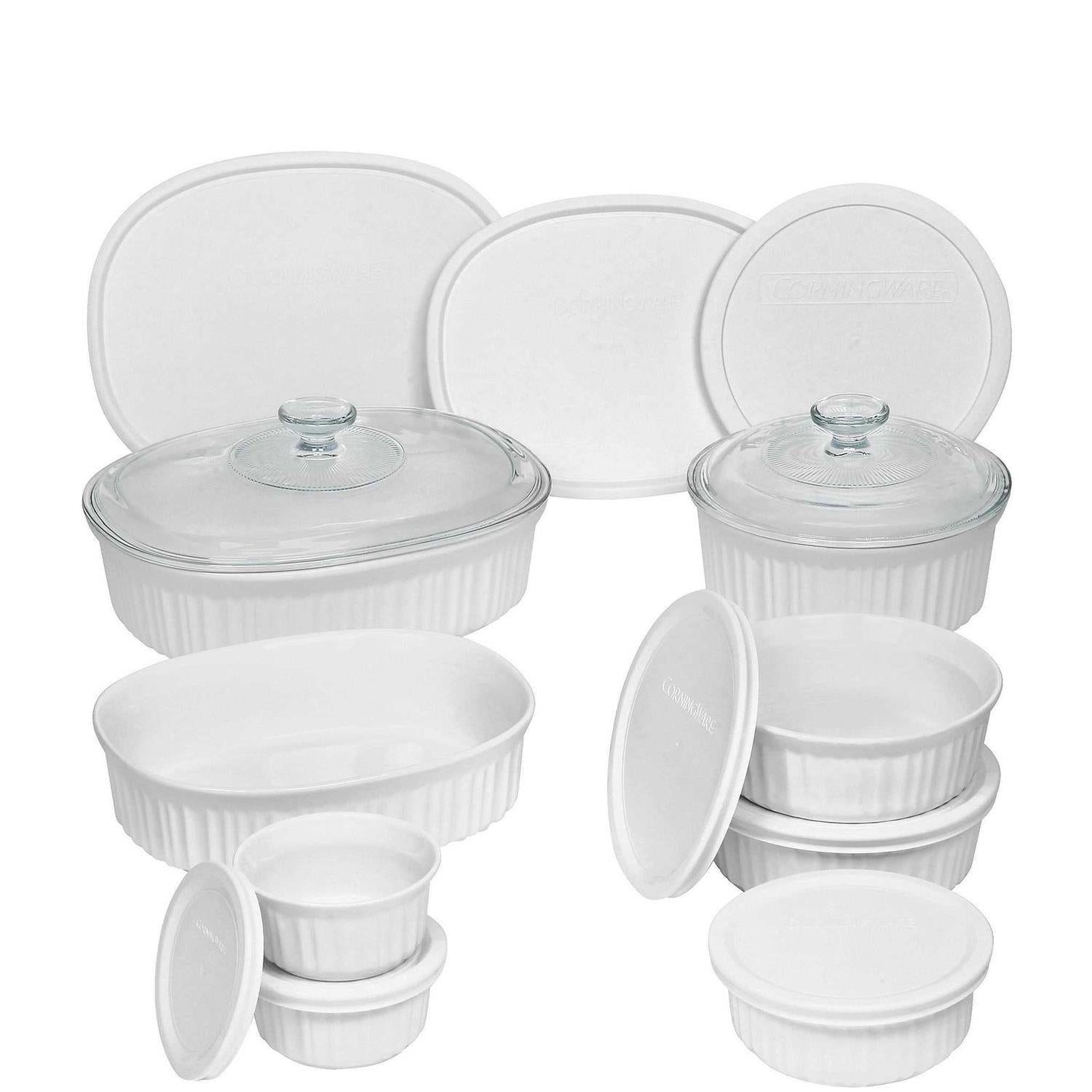 CorningWare French White 18-pc. Bakeware Set