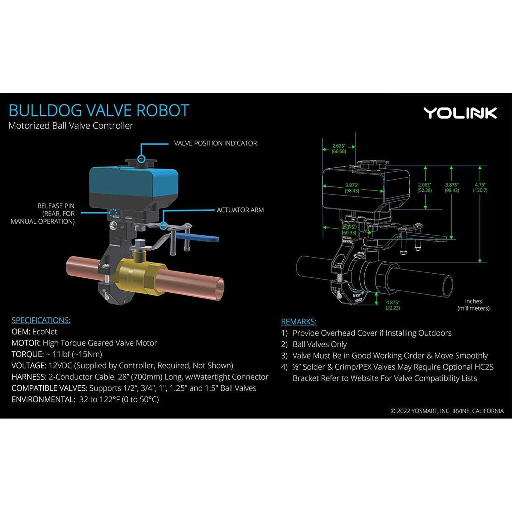 Yolink DIY Automatic Water Leak Detection & Shut-Off Starter Kit