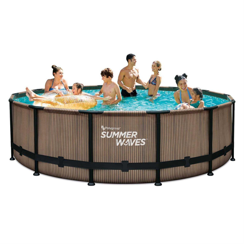 Summer Waves Elite Round Frame Above Ground Swimming Pool
