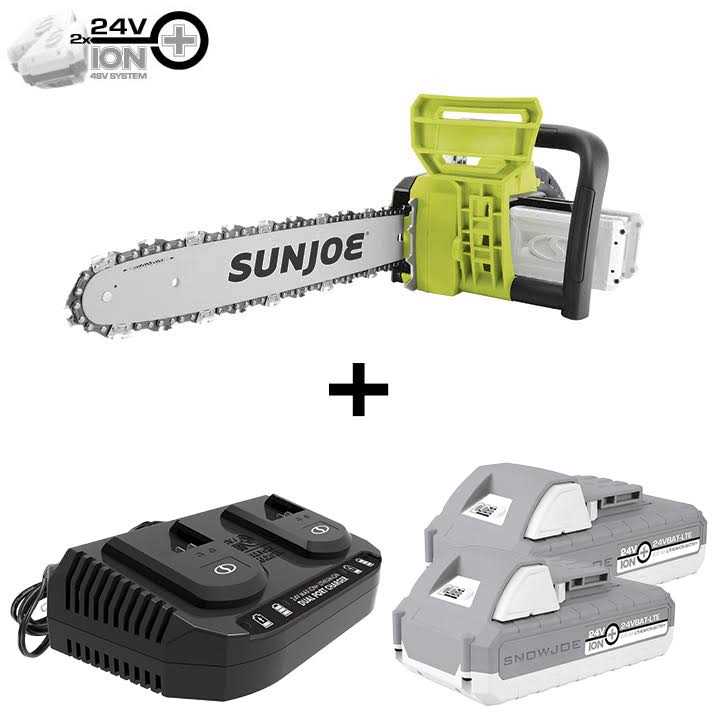 Sun Joe 24v-x2-cs16-max 48-Volt iON+ Cordless Chain Saw Kit