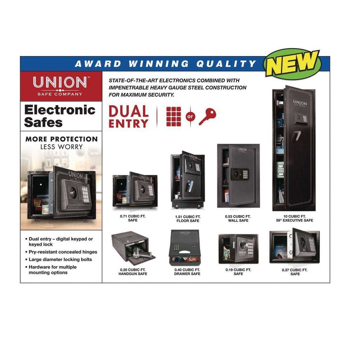 Union Safe Company 0.37 cu. ft. Electronic Digital Safe