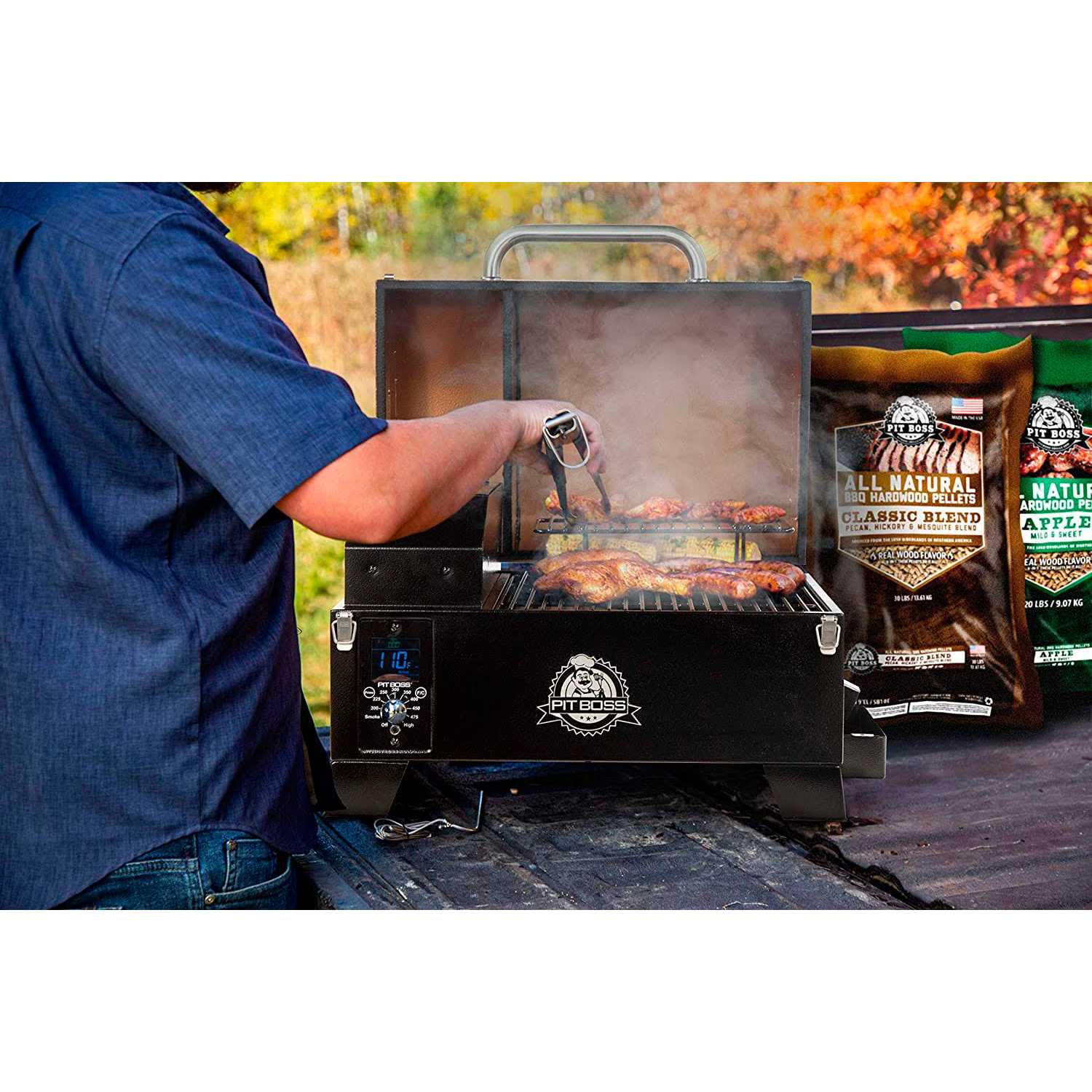 Pit Boss Mahogany 150PPS Tabletop Wood Pellet Grill