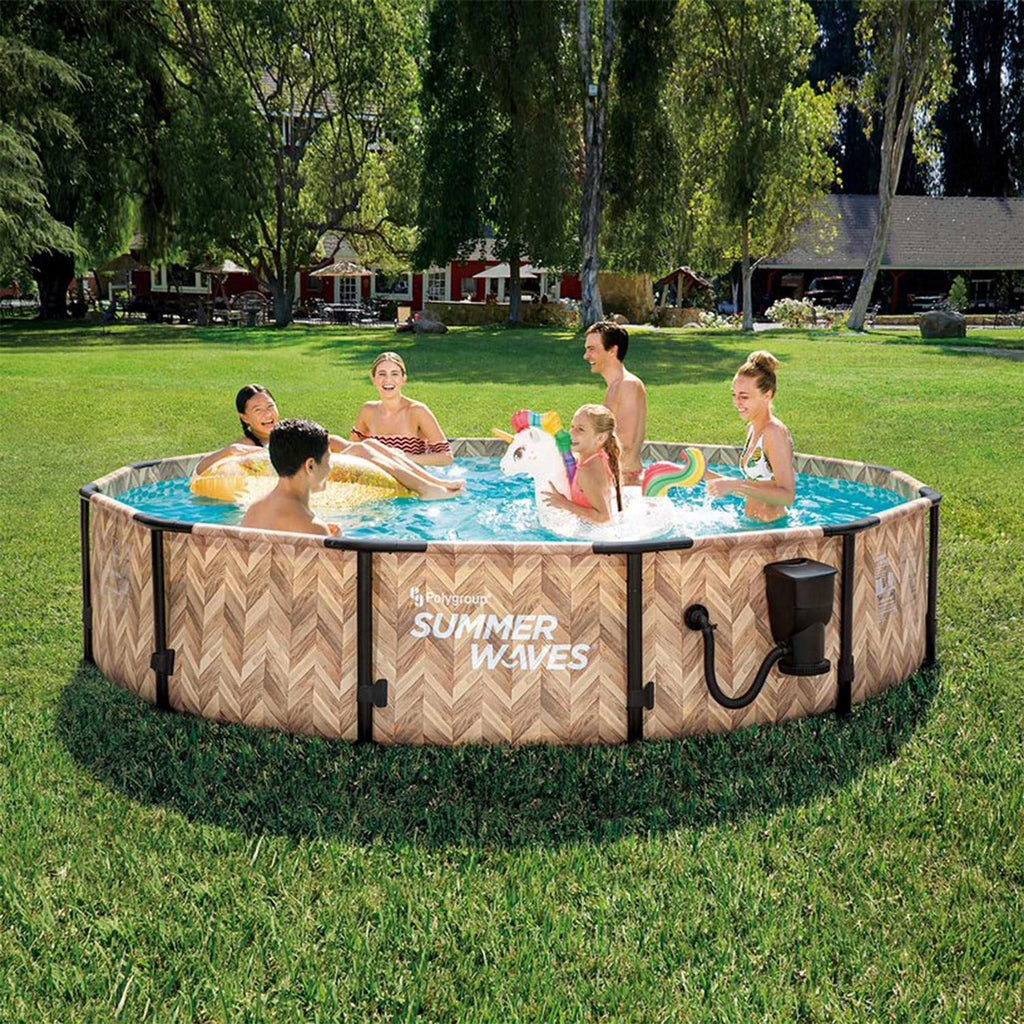 Summer Waves Elite Round Frame Above Ground Swimming Pool