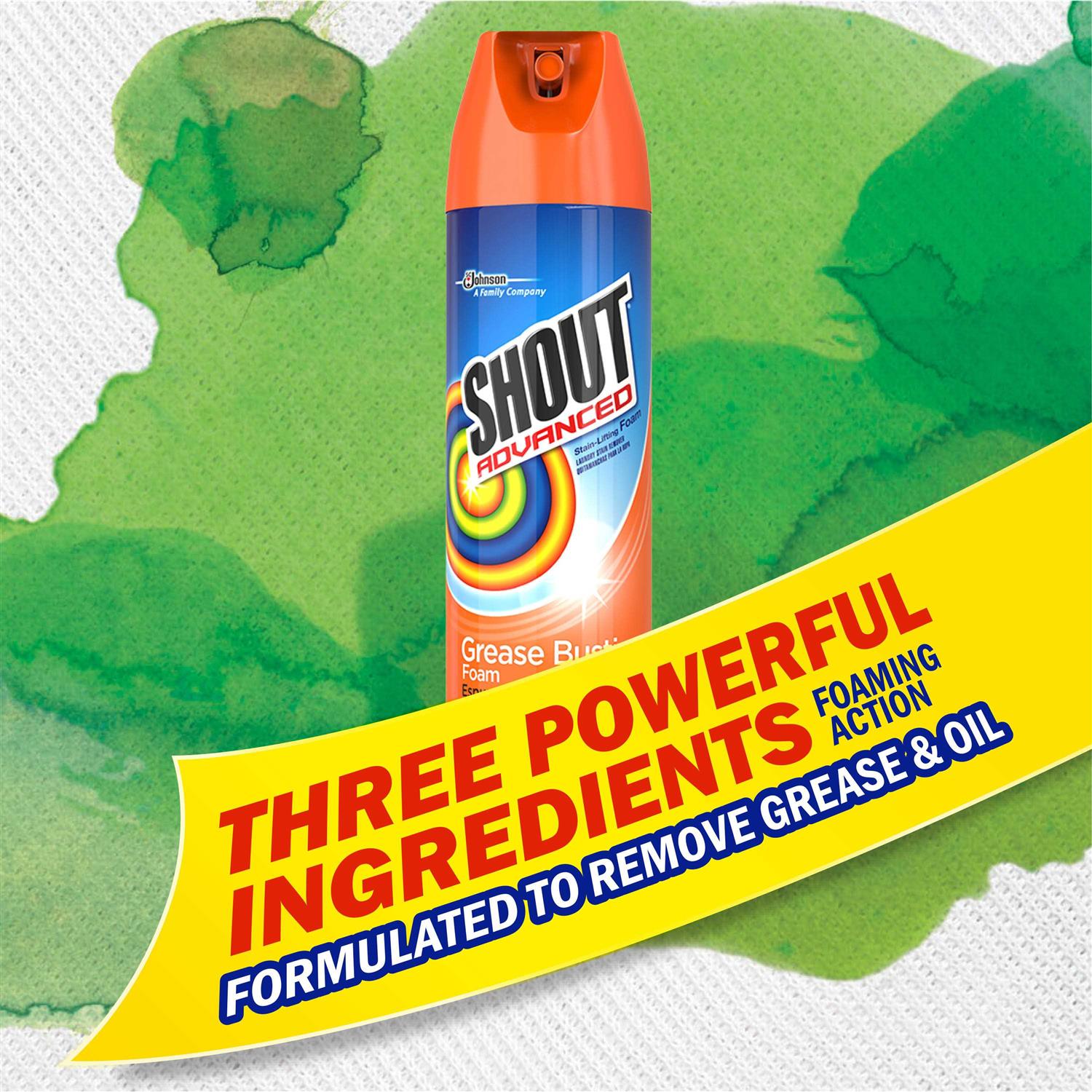 Shout Advanced Grease Busting Foam Laundry Stain Remover