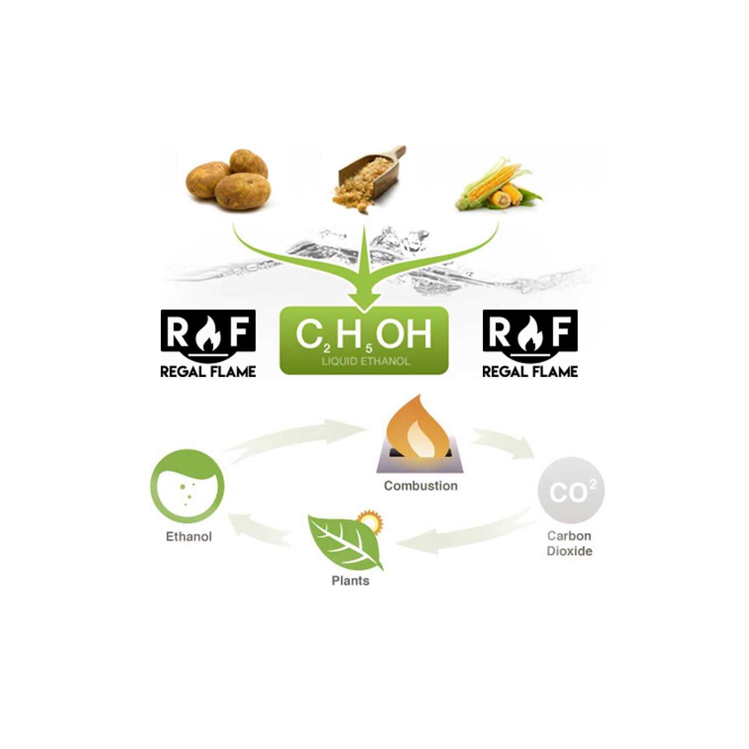 Regal Flame Premium Ventless Bio Ethanol Fireplace Fuel