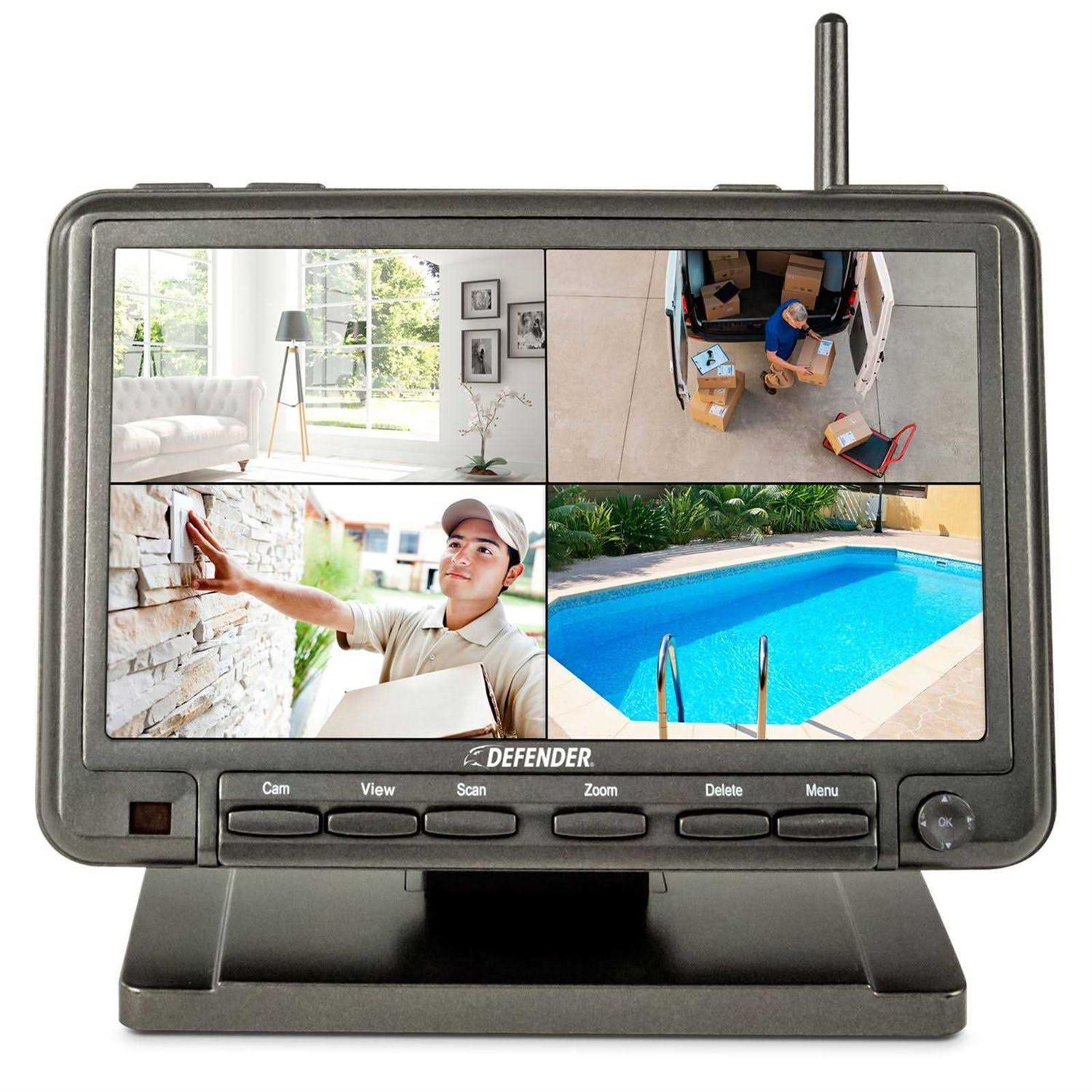 Defender PhoenixM2 Non Wi-Fi. Plug-in Power. Security Camera System with 7 Display Monitor
