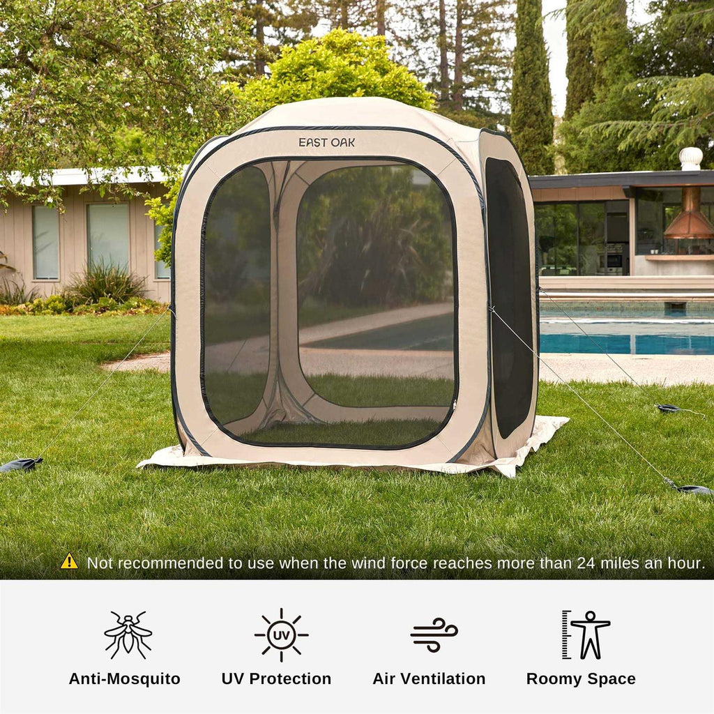 EAST OAK Screen House Tent Pop-Up Portable Screen Room Canopy Instant Screen Tent