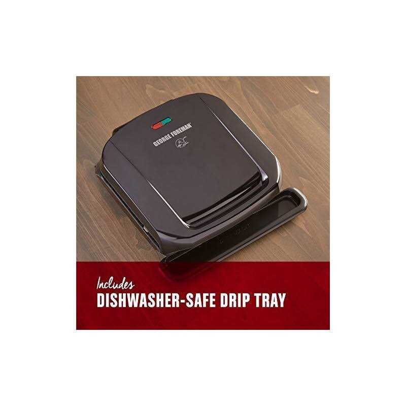 George Foreman 4-Serving Removable Plate Grill and Panini Press