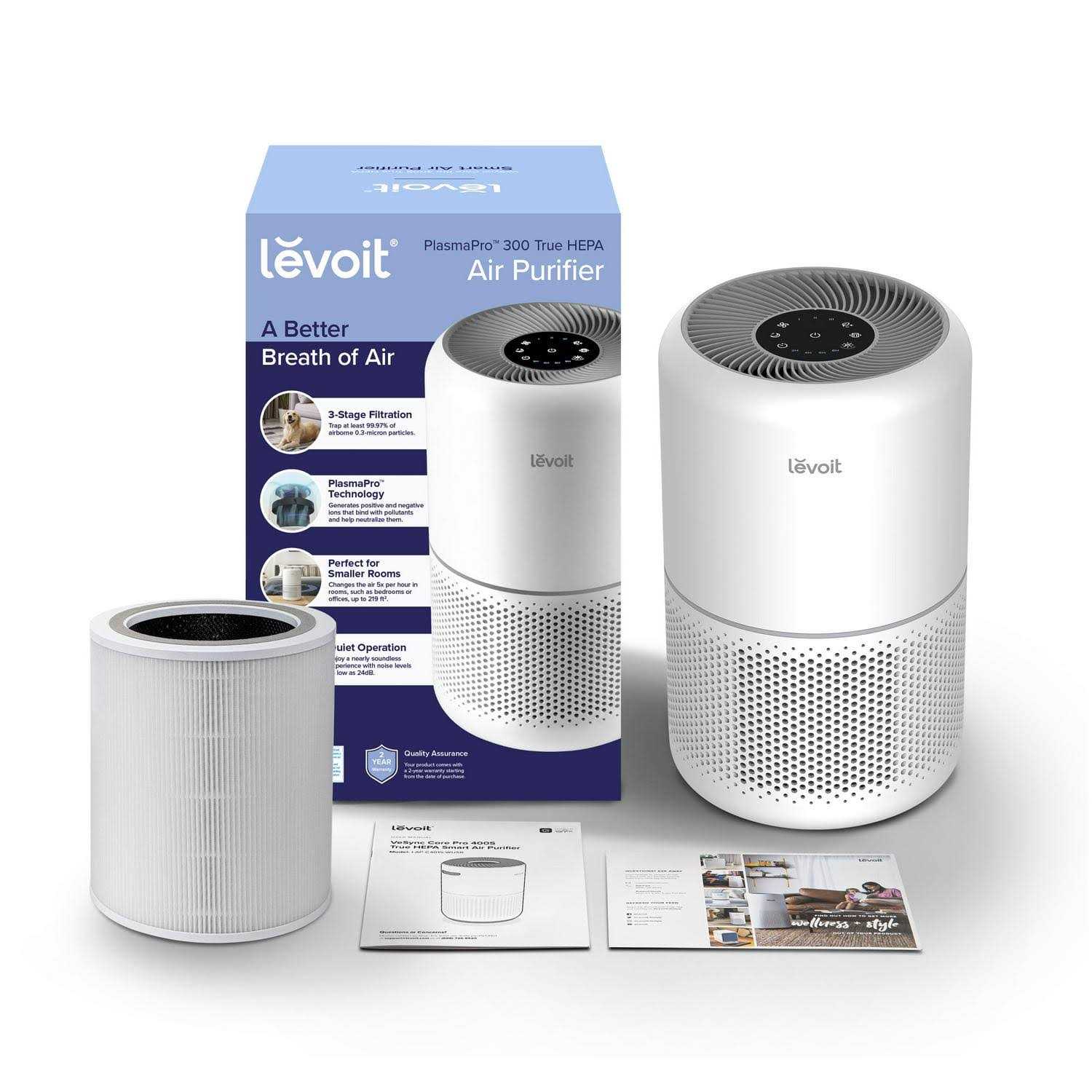 Levoit Air Purifier PlasmaPro 300 H13 True HEPA Filtration for Large Rooms