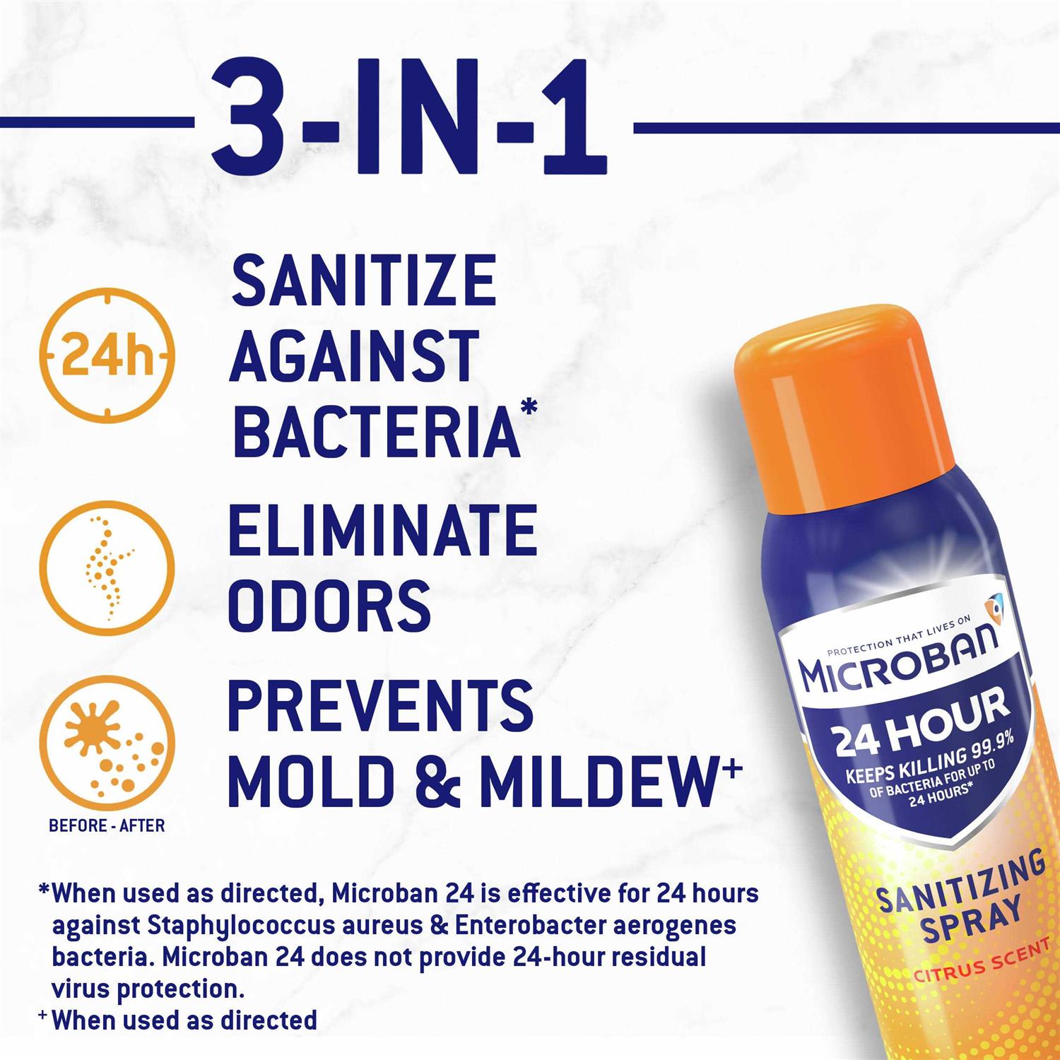 Microban 24 Hour Disinfectant Sanitizing Spray