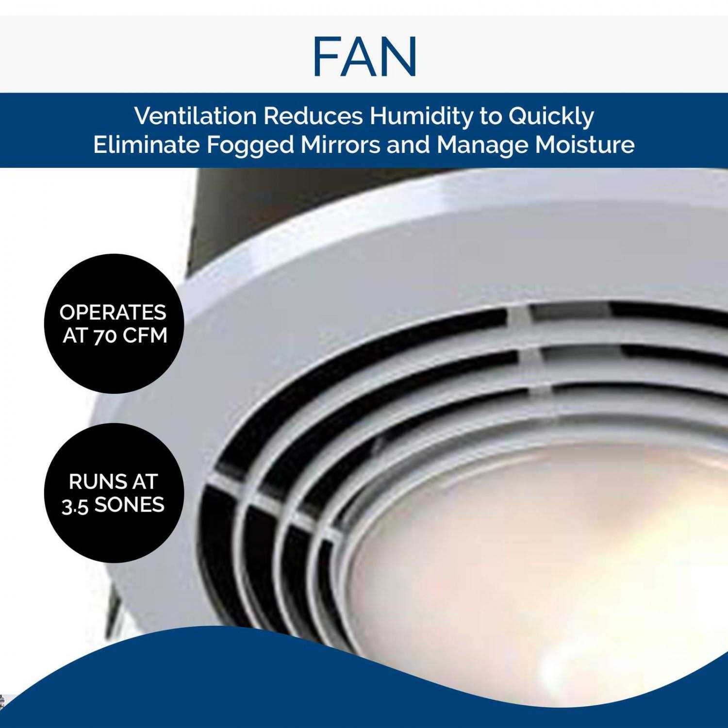 NuTone 9093WH 1500W 70 CFM Heater/Fan/Light
