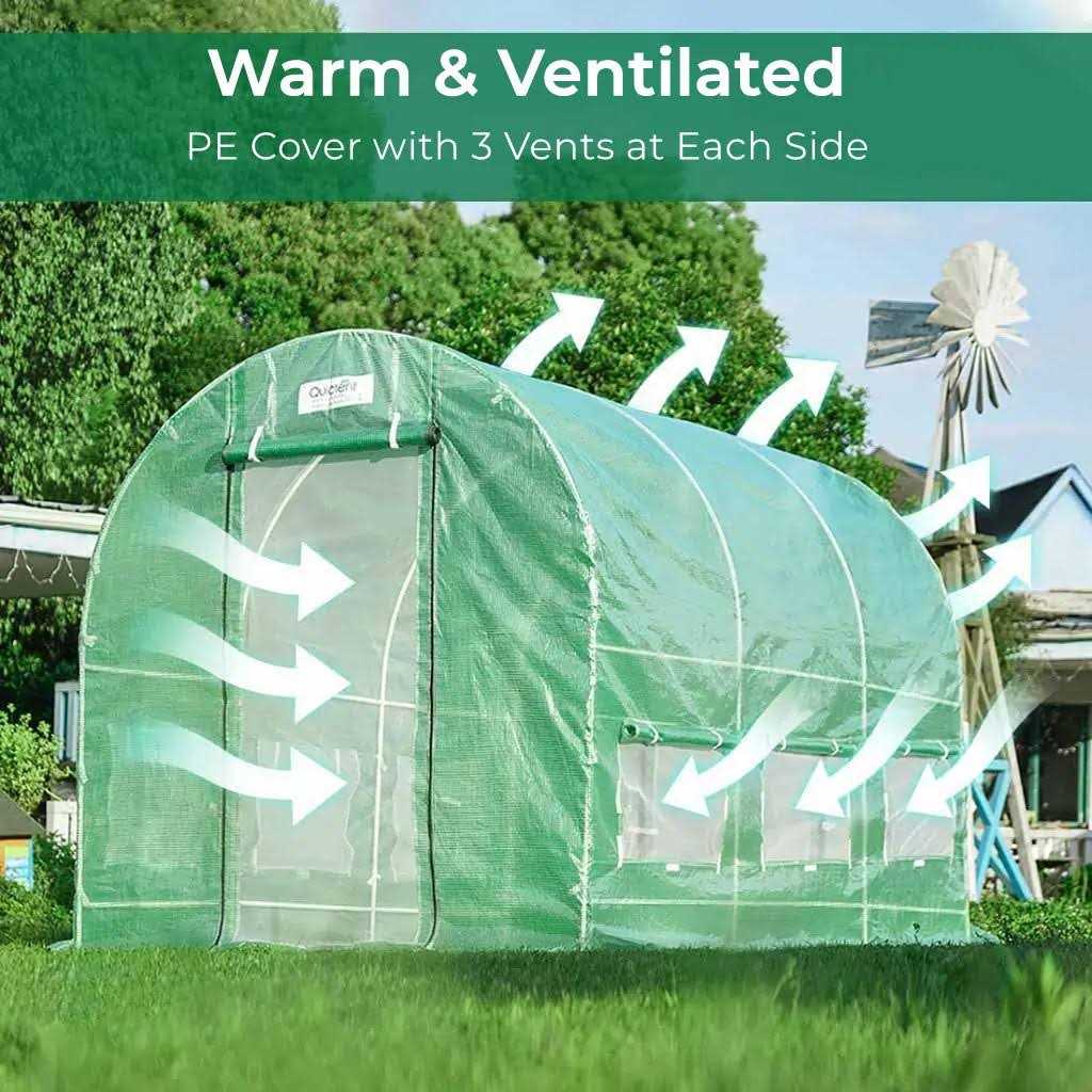 Quictent Upgraded 12x7x7 Ft Portable Greenhouse Large Walk-in