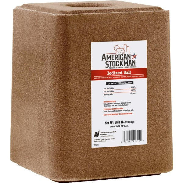 American Stockman 50 Lb. Iodized Salt Block