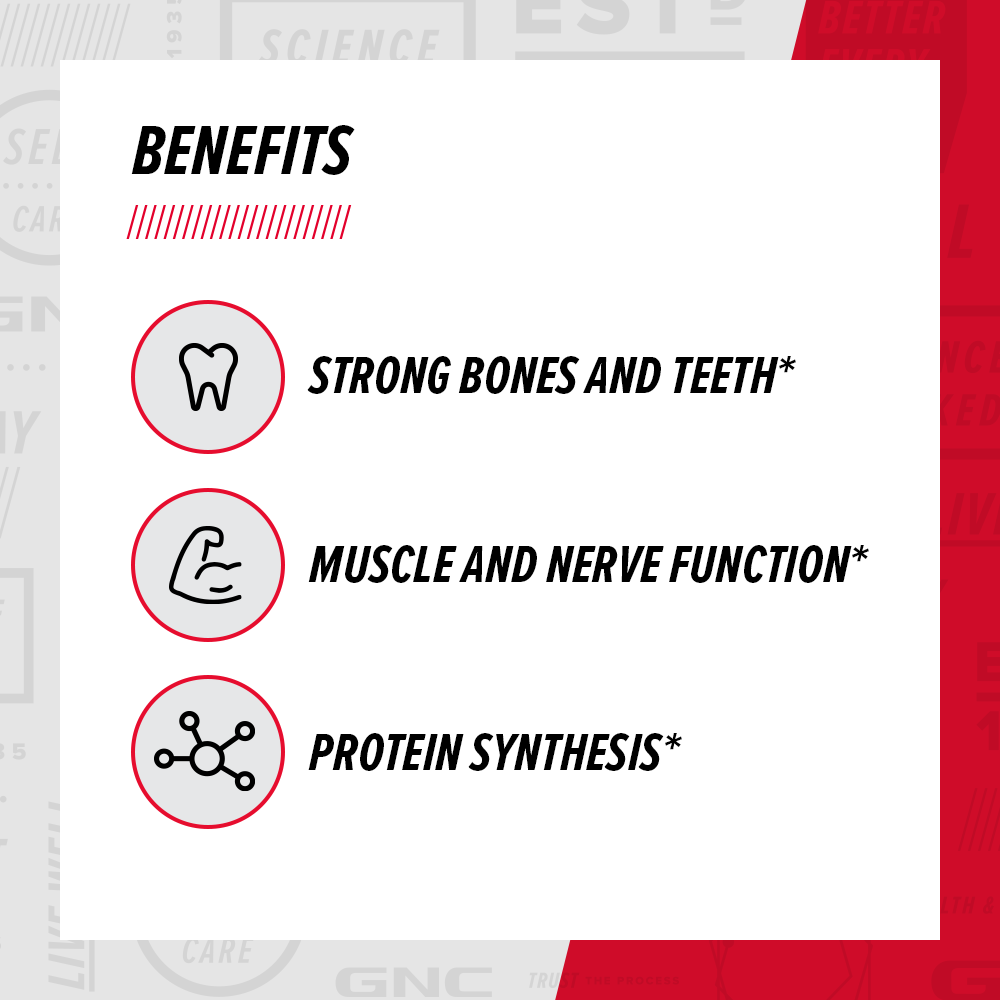 GNC Super Magnesium 400 MG - 90 Caplets (45 Servings)