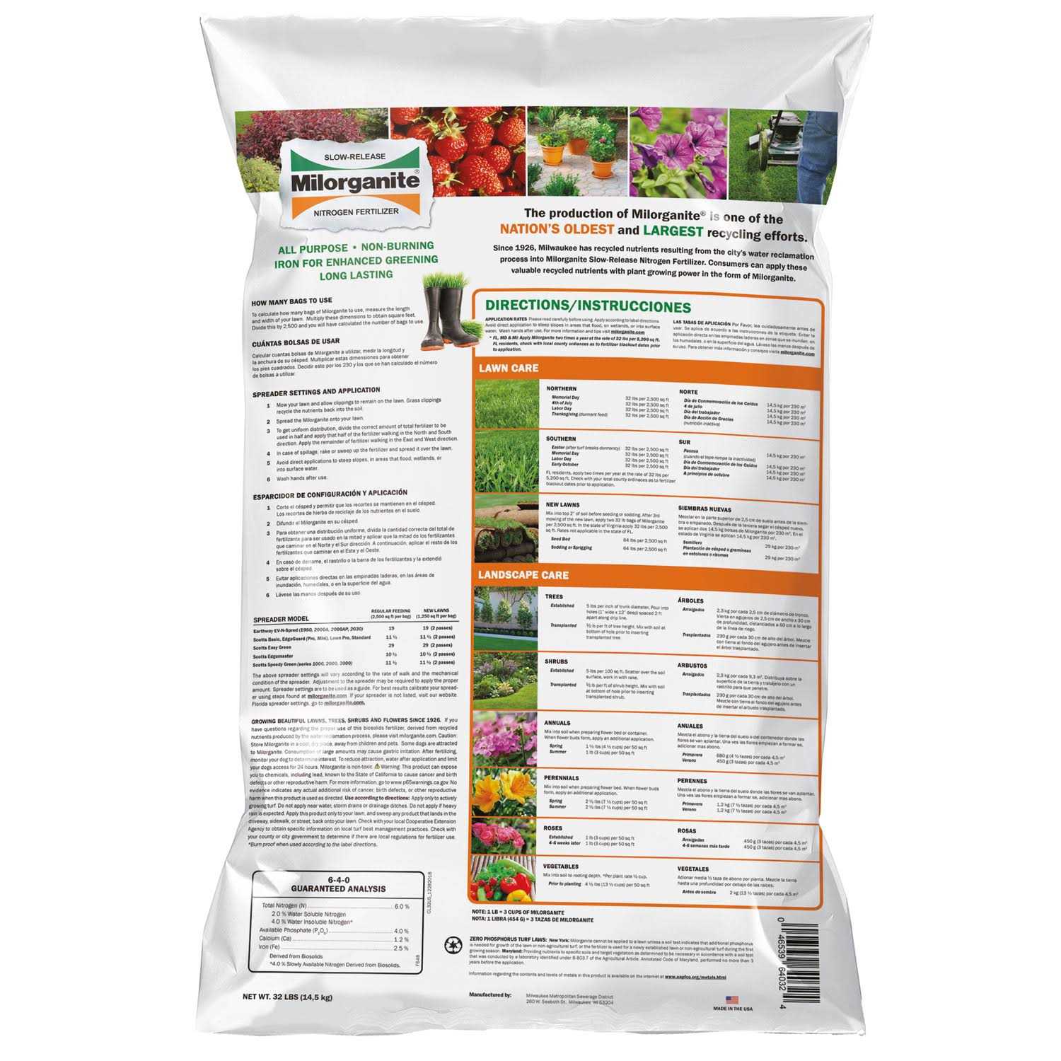 Milorganite Slow-Release Nitrogen Lawn Fertilizer
