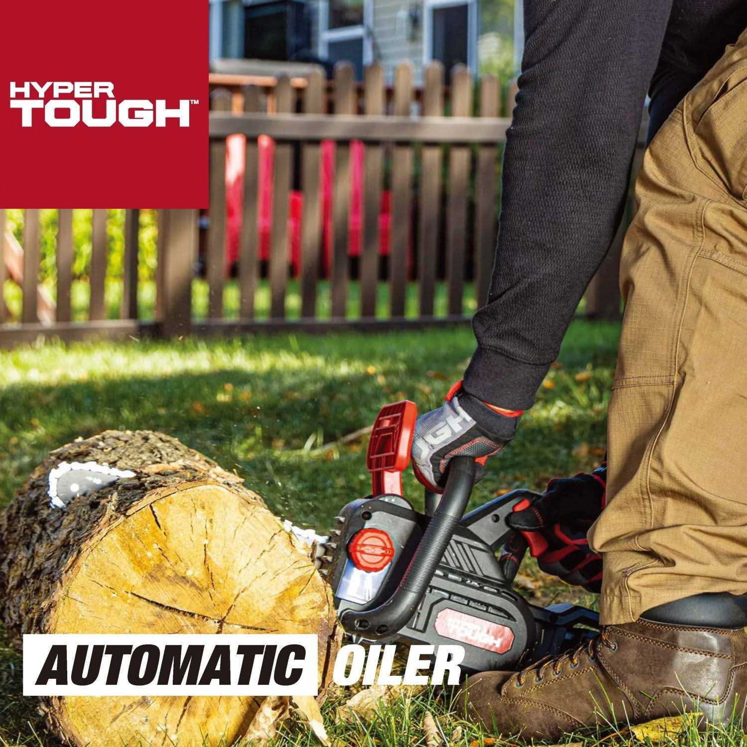 Hyper Tough 20V 4.0Ah Battery Powered 12 Brushless Chainsaw HT22-401-03-03